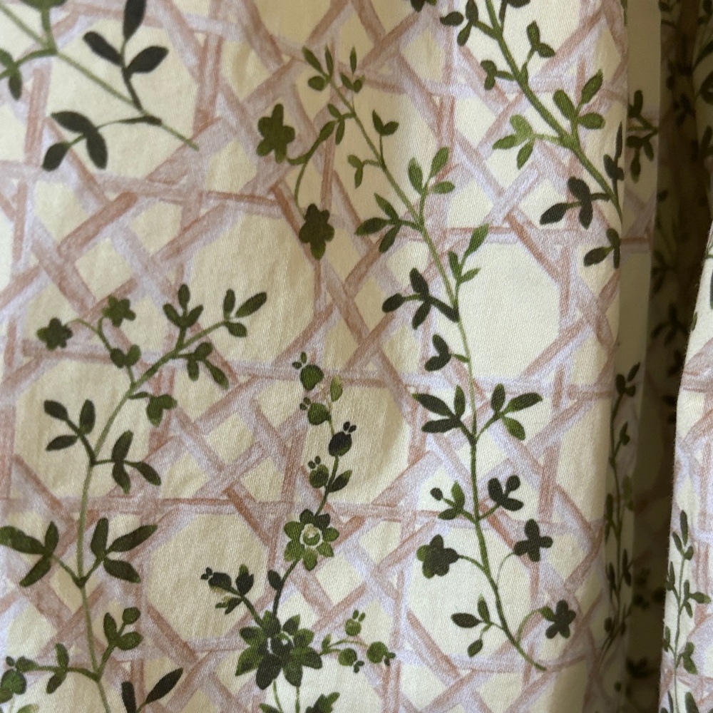 Hill House Mini Floral Sundress in Cream and Green - Picture 12 of 15